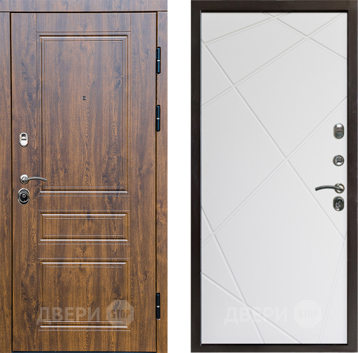 Входная металлическая Дверь Престиж Классика Дуб Лучи Бетон белый в Егорьевске