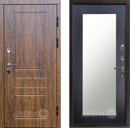 Входная металлическая Дверь Престиж Классика Дуб Зеркло Пастораль Венге в Егорьевске