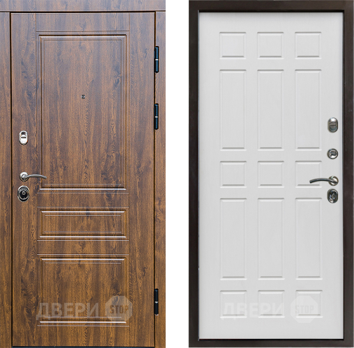 Входная металлическая Дверь Престиж Классика Дуб Спарта Белое дерево в Егорьевске