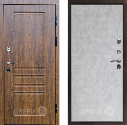 Входная металлическая Дверь Престиж Классика Дуб Горизонт Бетон светлый в Егорьевске