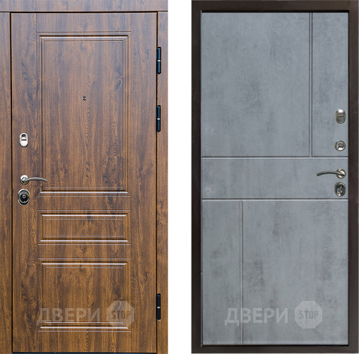 Входная металлическая Дверь Престиж Классика Дуб Горизонт Бетон темный в Егорьевске