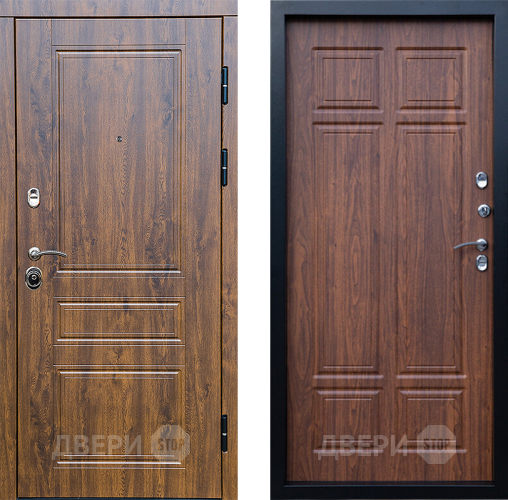 Входная металлическая Дверь Престиж Классика Дуб Премиум Орех темный в Егорьевске