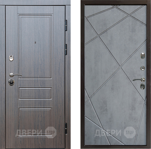 Входная металлическая Дверь Престиж Классика Венге Лучи Бетон темный в Егорьевске