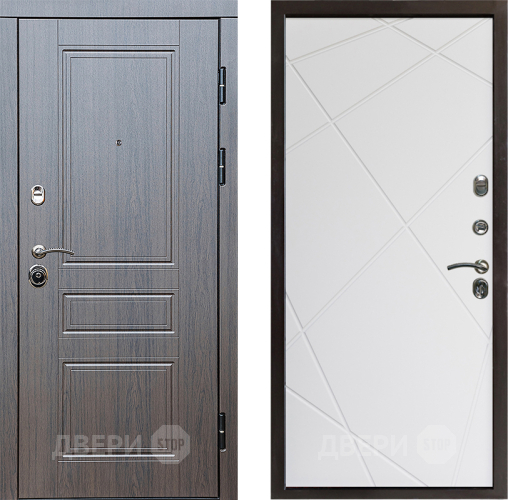 Входная металлическая Дверь Престиж Классика Венге Лучи Бетон белый в Егорьевске