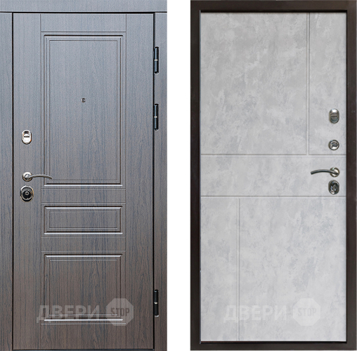 Входная металлическая Дверь Престиж Классика Венге Горизонт Бетон светлый в Егорьевске