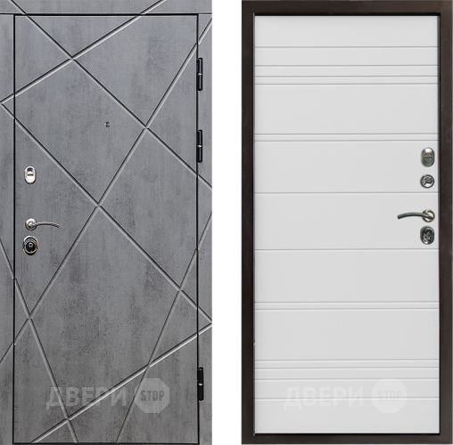 Входная металлическая Дверь Престиж Лучи Line Белый в Егорьевске