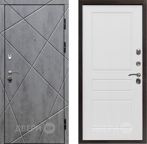 Входная металлическая Дверь Престиж Лучи Классика Белое дерево в Егорьевске