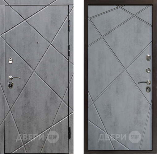 Входная металлическая Дверь Престиж Лучи Лучи Бетон темный в Егорьевске