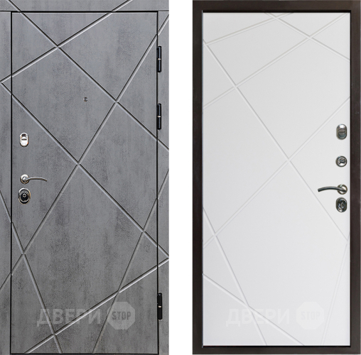 Входная металлическая Дверь Престиж Лучи Лучи Бетон белый в Егорьевске