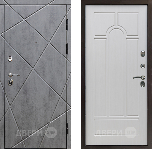 Входная металлическая Дверь Престиж Лучи Арка Лиственница белая в Егорьевске