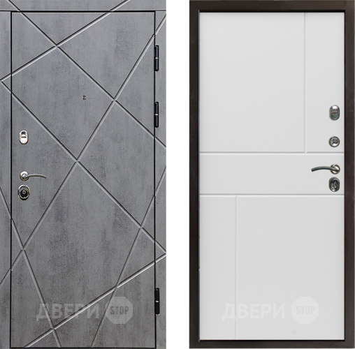 Входная металлическая Дверь Престиж Лучи Горизонт Бетон белый в Егорьевске