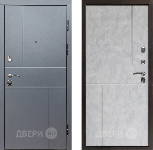 Входная металлическая Дверь Престиж Горизонт Грэй Горизонт Бетон светлый в Егорьевске