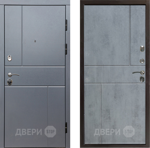 Входная металлическая Дверь Престиж Горизонт Грэй Горизонт Бетон темный в Егорьевске