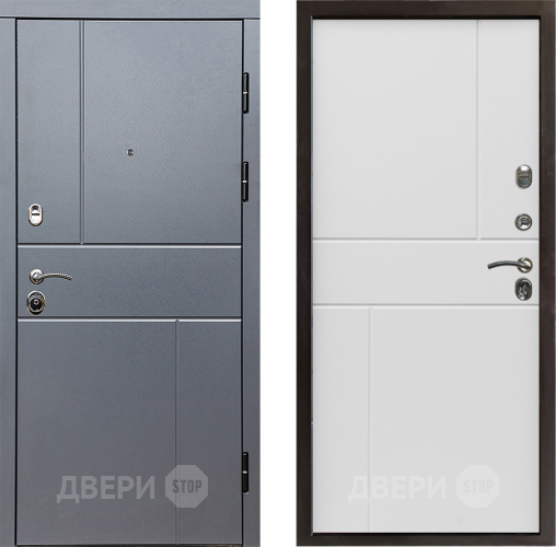 Входная металлическая Дверь Престиж Горизонт Грэй Горизонт Бетон белый в Егорьевске