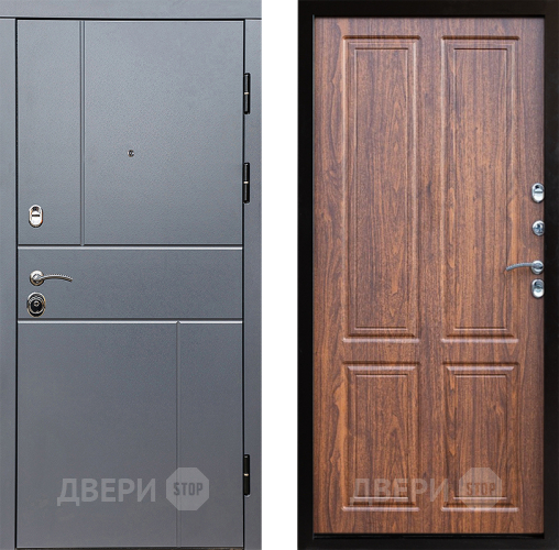 Входная металлическая Дверь Престиж Горизонт Грэй Премиум Орех светлый в Егорьевске