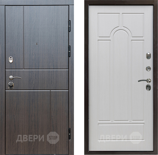 Входная металлическая Дверь Престиж Горизонт Венге Арка Лиственница белая в Егорьевске