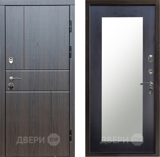 Входная металлическая Дверь Престиж Горизонт Венге Зеркло Пастораль Венге в Егорьевске