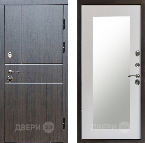 Входная металлическая Дверь Престиж Горизонт Венге Зеркло Пастораль Лиственница белая в Егорьевске