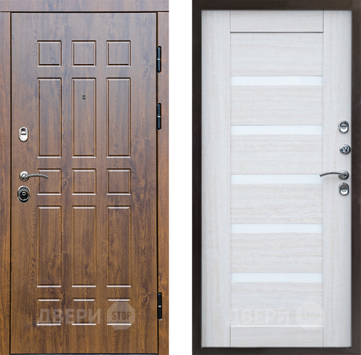 Входная металлическая Дверь Престиж Стандарт Царга Лиственница белая в Егорьевске