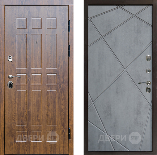 Входная металлическая Дверь Престиж Стандарт Лучи Бетон темный в Егорьевске