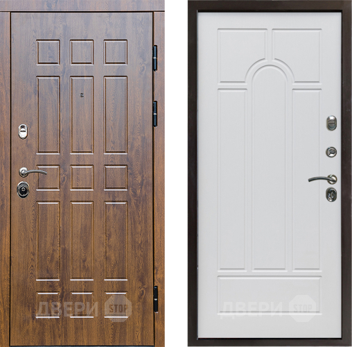 Входная металлическая Дверь Престиж Стандарт Арка Белое дерево в Егорьевске