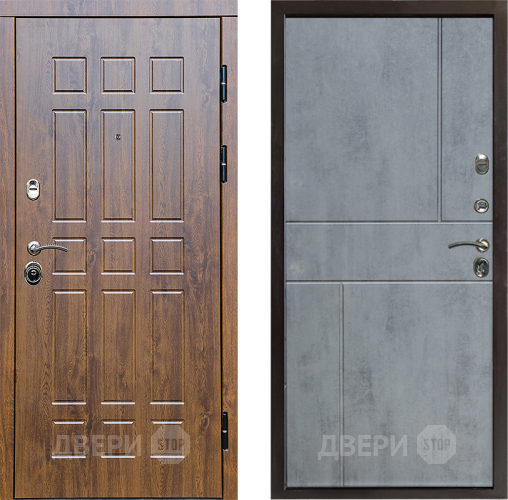 Входная металлическая Дверь Престиж Стандарт Горизонт Бетон темный в Егорьевске