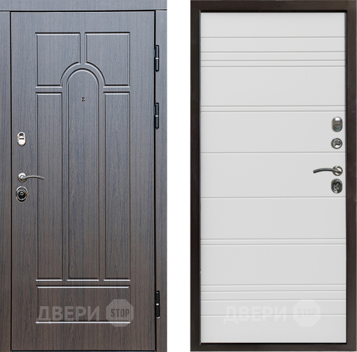 Входная металлическая Дверь Престиж Арка Line Белый в Егорьевске