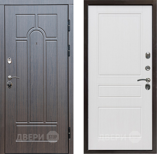 Входная металлическая Дверь Престиж Арка Классика Белое дерево в Егорьевске