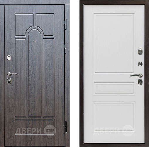 Входная металлическая Дверь Престиж Арка Классика Лиственница белая в Егорьевске