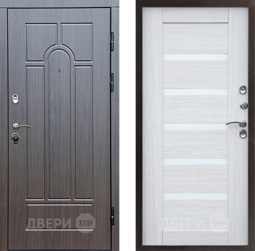 Входная металлическая Дверь Престиж Арка Царга Лиственница белая в Егорьевске