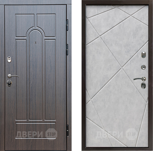 Входная металлическая Дверь Престиж Арка Лучи Бетон светлый в Егорьевске