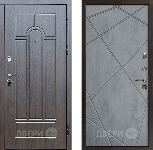 Входная металлическая Дверь Престиж Арка Лучи Бетон темный в Егорьевске