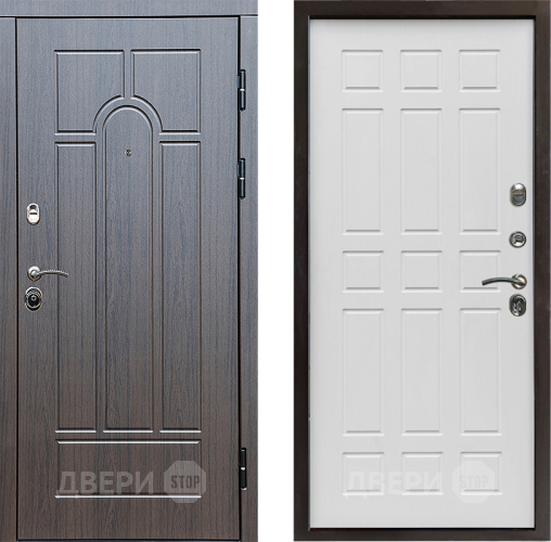 Входная металлическая Дверь Престиж Арка Спарта Белое дерево в Егорьевске