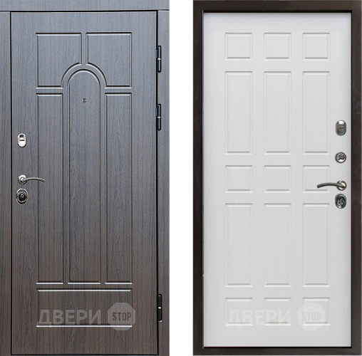 Входная металлическая Дверь Престиж Арка Спарта Лиственница белая в Егорьевске