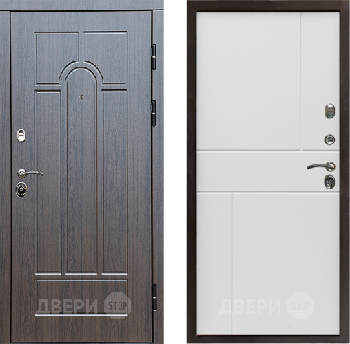 Входная металлическая Дверь Престиж Арка Горизонт Бетон белый в Егорьевске