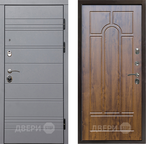 Входная металлическая Дверь Престиж Линия Грэй Арка Дуб в Егорьевске
