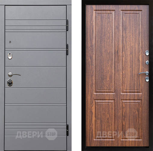 Входная металлическая Дверь Престиж Линия Грэй Премиум Орех светлый в Егорьевске