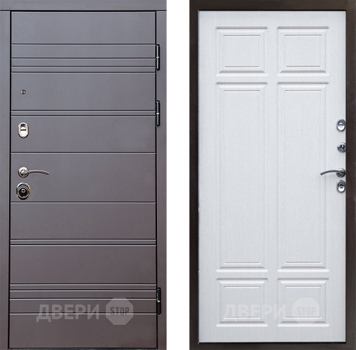 Входная металлическая Дверь Престиж Линия Браун Премиум Лиственница белая в Егорьевске