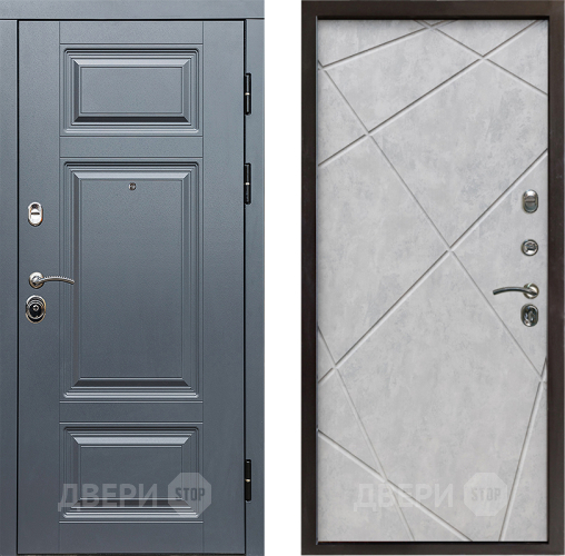 Входная металлическая Дверь Престиж Премиум Лучи Бетон светлый в Егорьевске