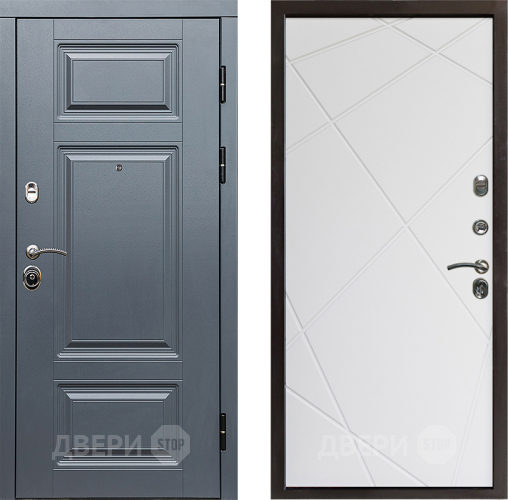 Входная металлическая Дверь Престиж Премиум Лучи Бетон белый в Егорьевске