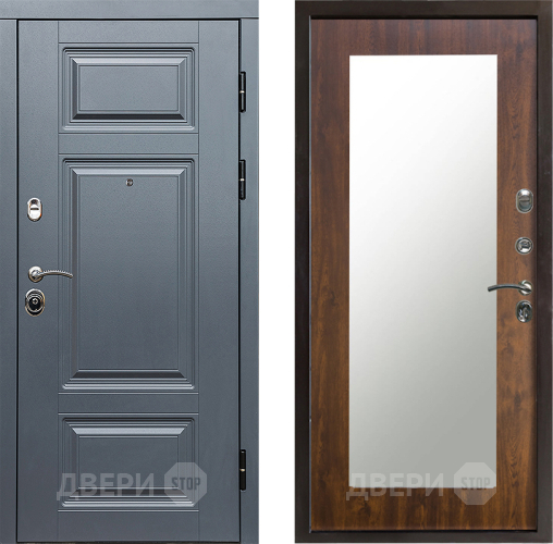 Входная металлическая Дверь Престиж Премиум Зеркло Пастораль Дуб в Егорьевске