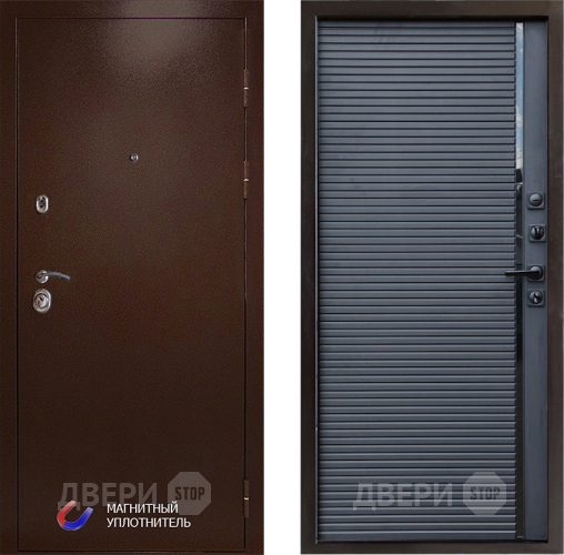 Входная металлическая Дверь Престиж Медь Porte Черный кварц в Егорьевске