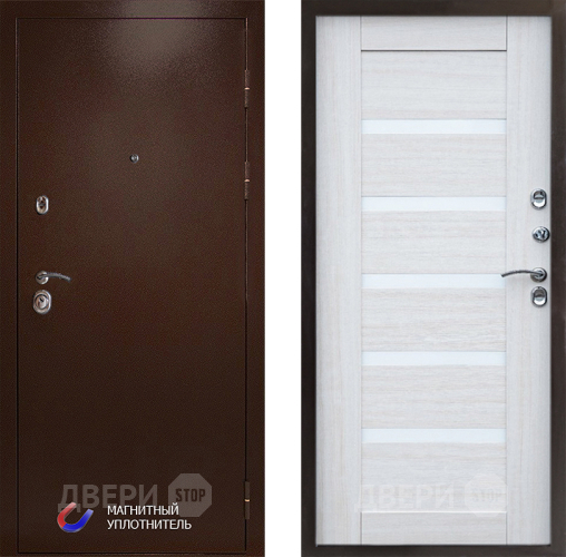 Дверь Престиж Медь Царга Лиственница белая в Егорьевске