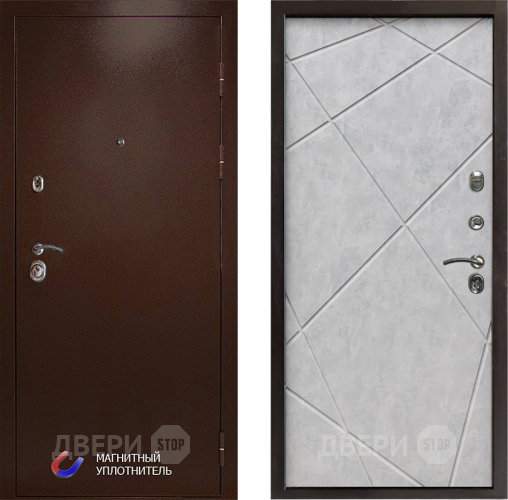 Дверь Престиж Медь Лучи Бетон светлый в Егорьевске