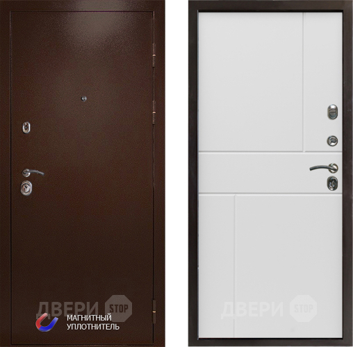 Входная металлическая Дверь Престиж Медь Горизонт Бетон белый в Егорьевске