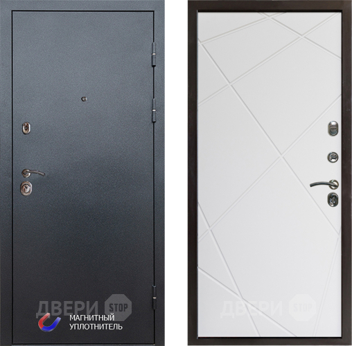 Входная металлическая Дверь Престиж Графит Лучи Бетон белый в Егорьевске