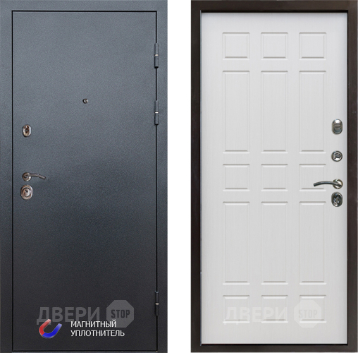 Входная металлическая Дверь Престиж Графит Спарта Лиственница белая в Егорьевске