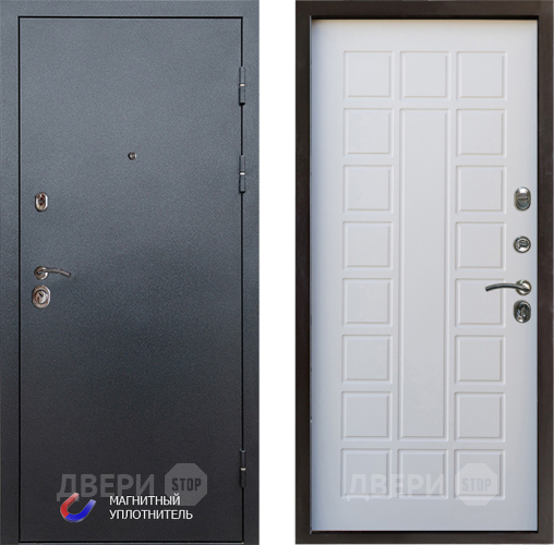 Входная металлическая Дверь Престиж Графит Престиж Белое дерево в Егорьевске