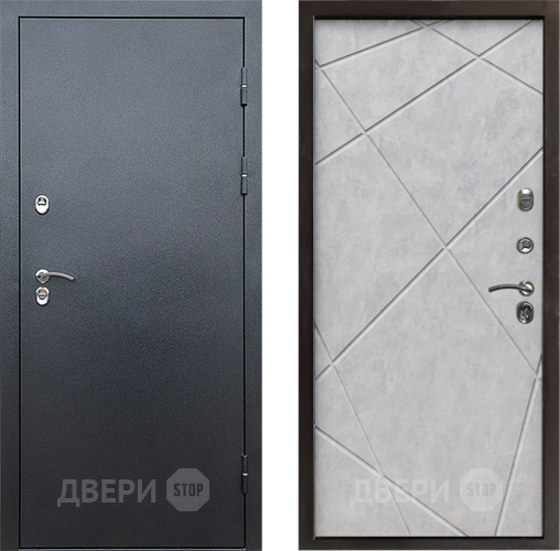 Дверь Престиж TERMO с терморазрывом Снегирь Серебро Лучи Бетон светлый в Егорьевске