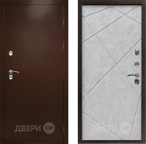 Дверь Престиж TERMO с терморазрывом Снегирь Медь Лучи Бетон светлый в Егорьевске